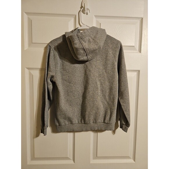 NIKE BRAND SPORTSWEAR BOYS L LARGE FLEECE GRAY SWEATSHIRT HOODIE Pockets - Picture 4 of 5